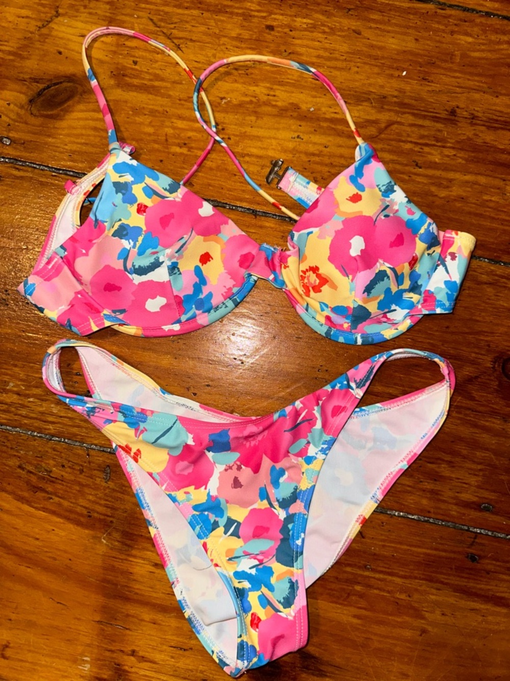 Floral Multicolor Padded Bikini Set